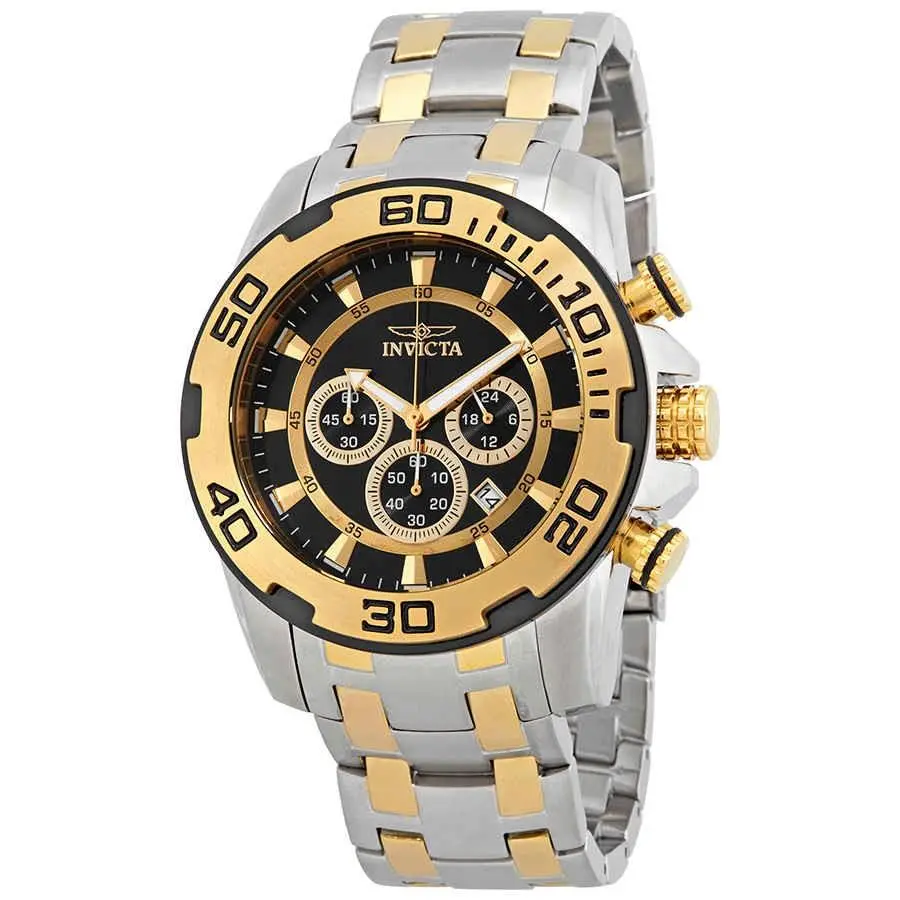 Invicta 22322 Pro Diver Black and Gold Dial 50 mm Men`s Watch