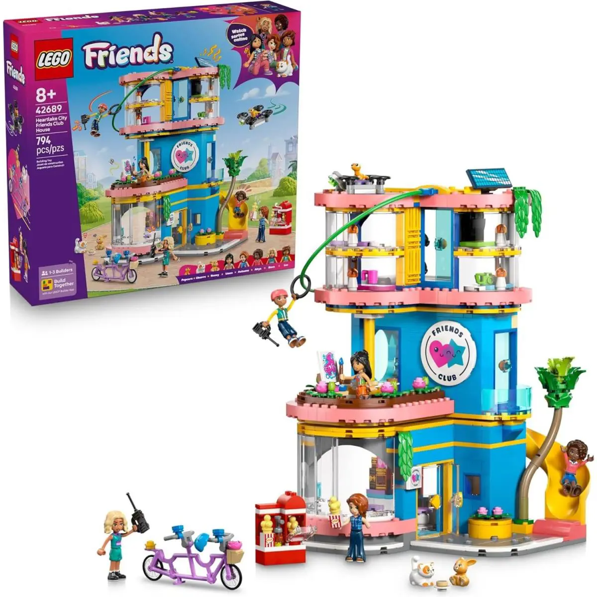 Lego Friends Heartlake City Friends Club House Building Toy 42689 Ages 8+