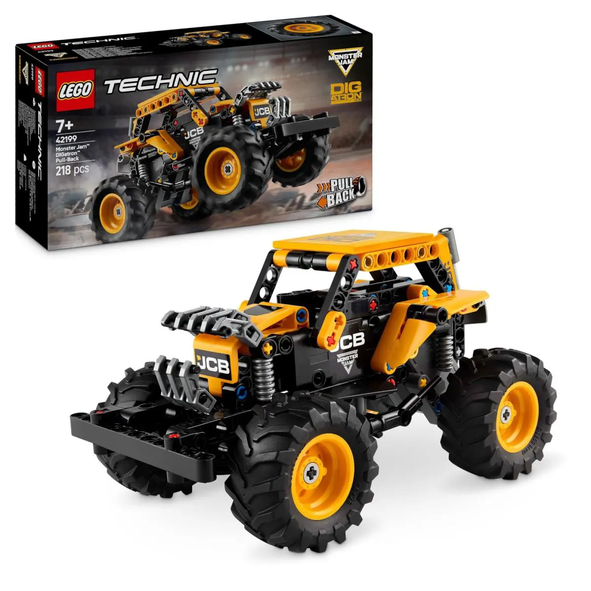 Lego Technic Monster Jam Digatron Pull-back Truck Toy - Vehicle Building Set For
