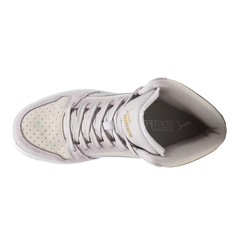 Puma shoes - PUMA Rebound Layup Stone Perforated High Top - 40187401 - Grey, Off White 8
