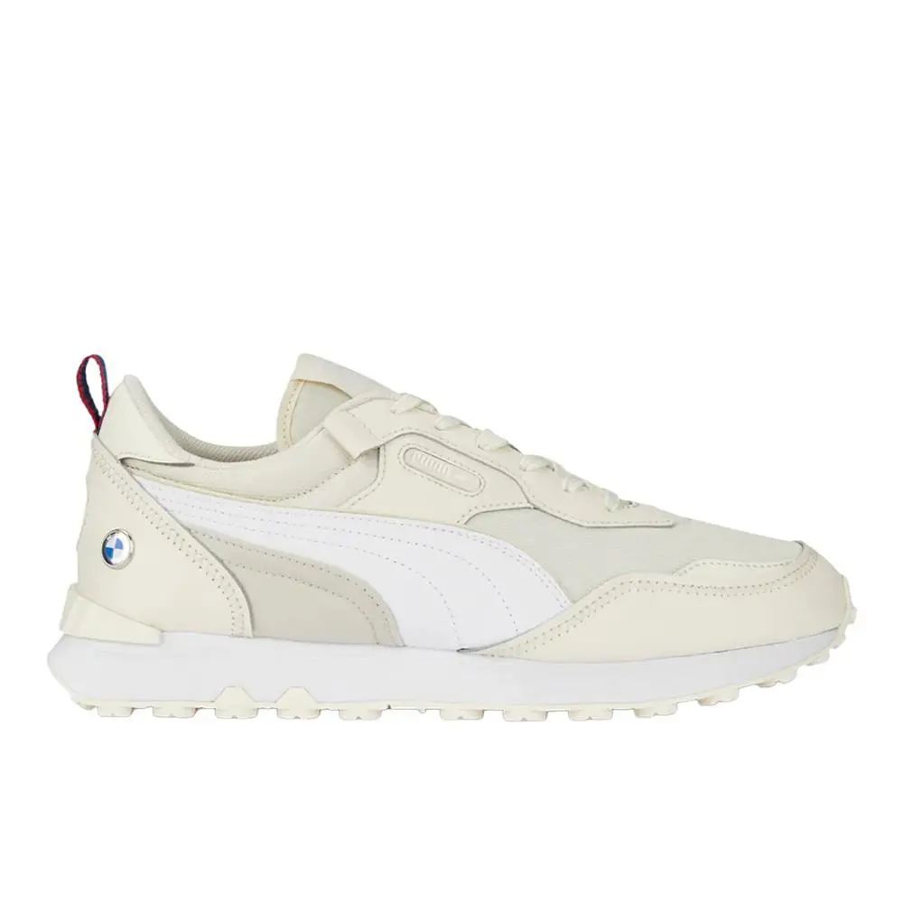 Puma Bmw M Motorsport X Rider Fv Ac Lace Up Mens Off White White Sneakers Casu