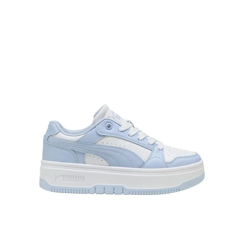 Puma Rebound Femme Lace Up Youth Girls Blue White Sneakers Casual Shoes 403737