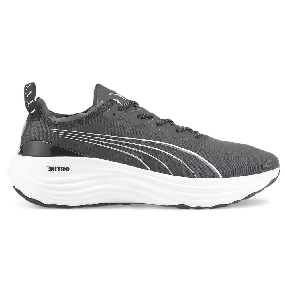 Puma Foreverrun Nitro Running Mens Black Sneakers Athletic Shoes 37775701 - Black