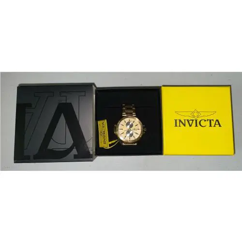 Invicta Speedway 50355 Gold Tone Motorsports-inspired 44mm Gold Sunray Dial