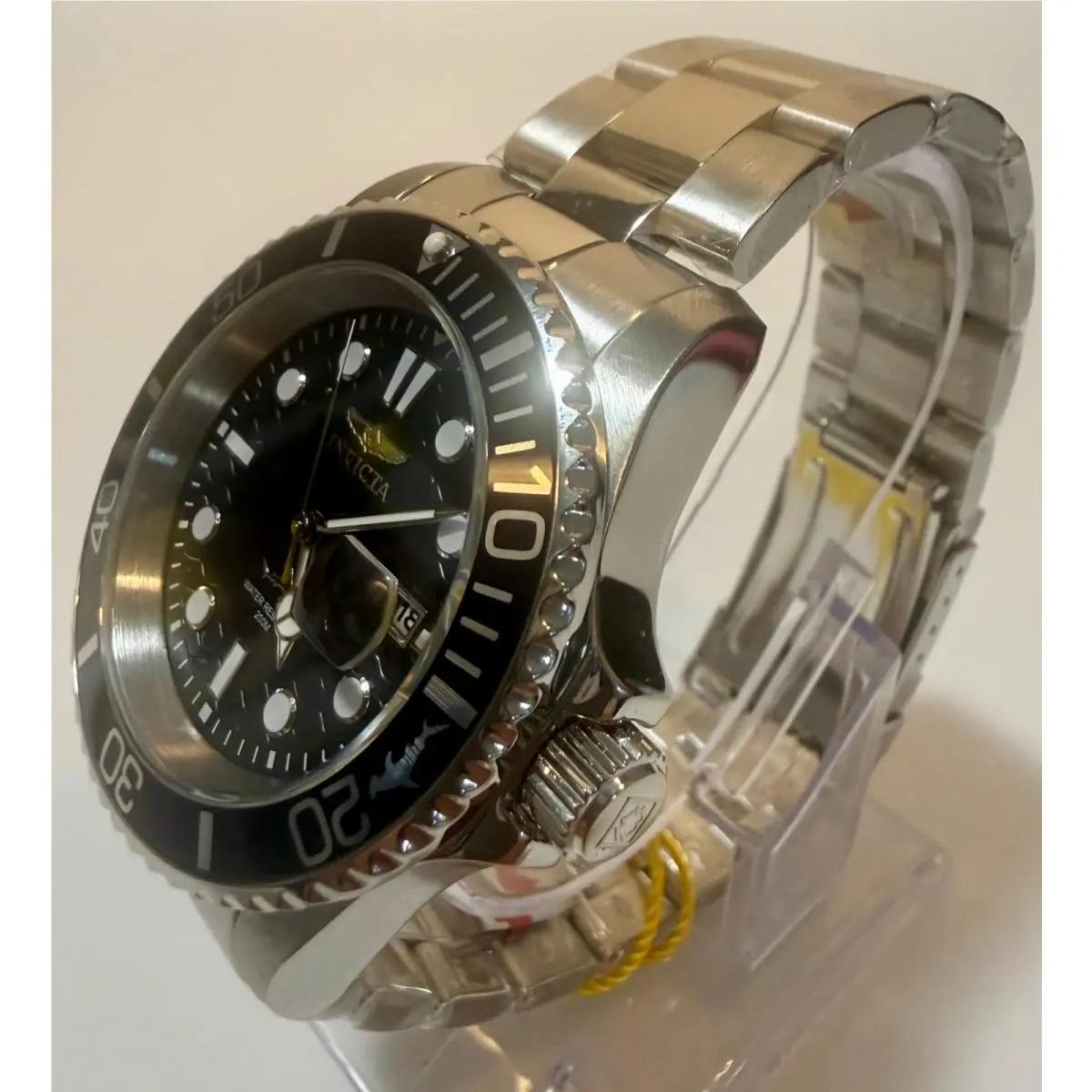 Invicta Pro Diver 42mm Black Dial Bezel Stainless Steel Mens Quartz Watch 50824