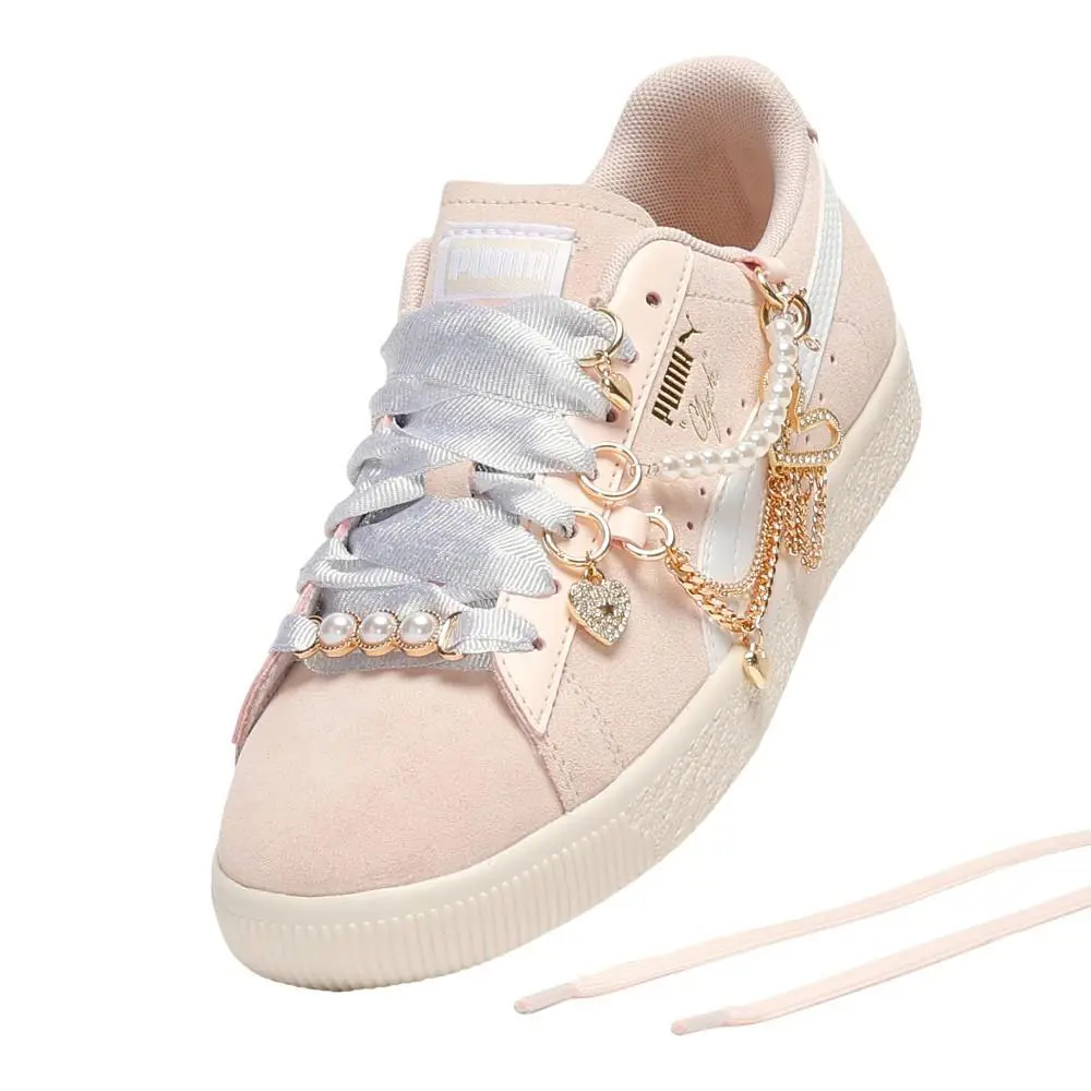 Puma shoes - PUMA Clyde Charm Lace Up - 40591201 - Pink 4