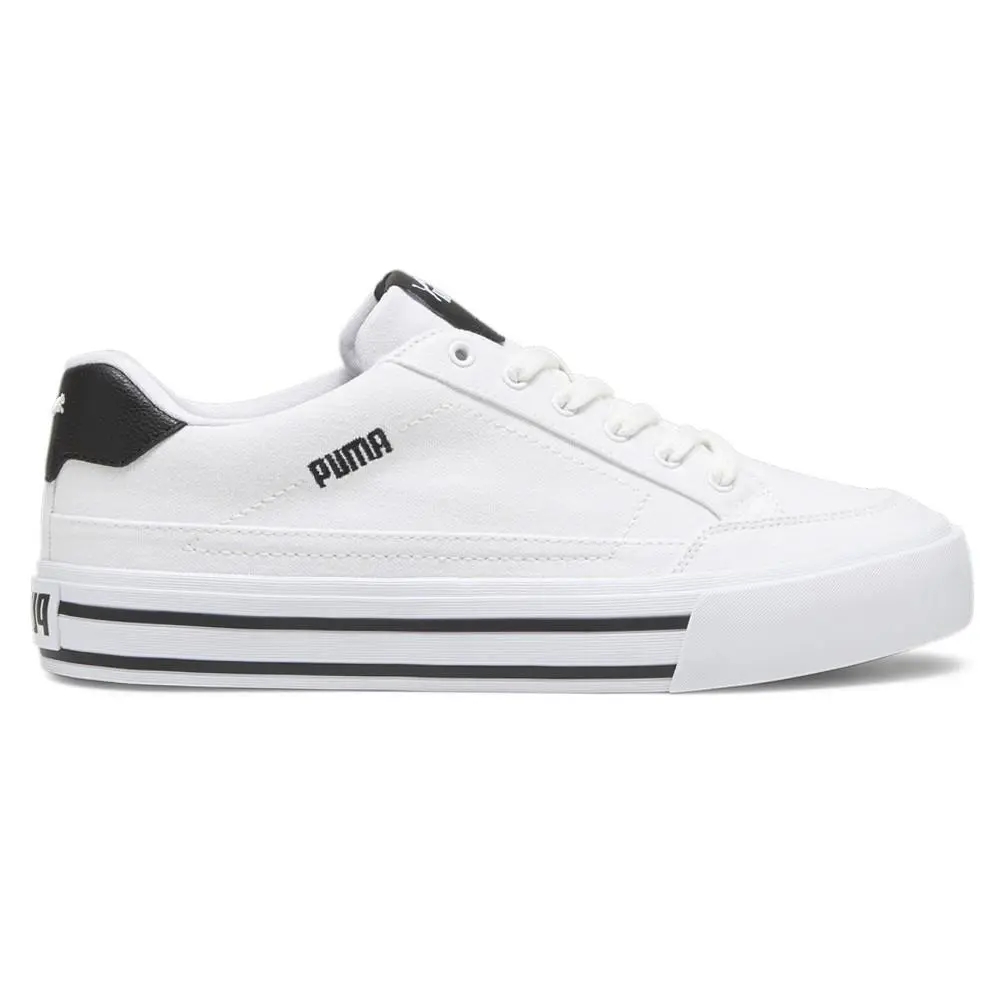 Puma Court Classic Vulc Lace Up Mens White Sneakers Casual Shoes 39502002