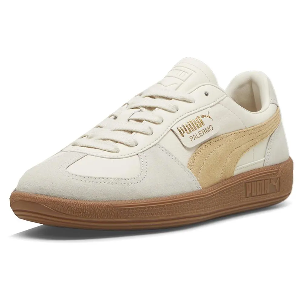 Puma shoes - PUMA Palermo Leather Lace Up - 39646413 - Beige, White 0
