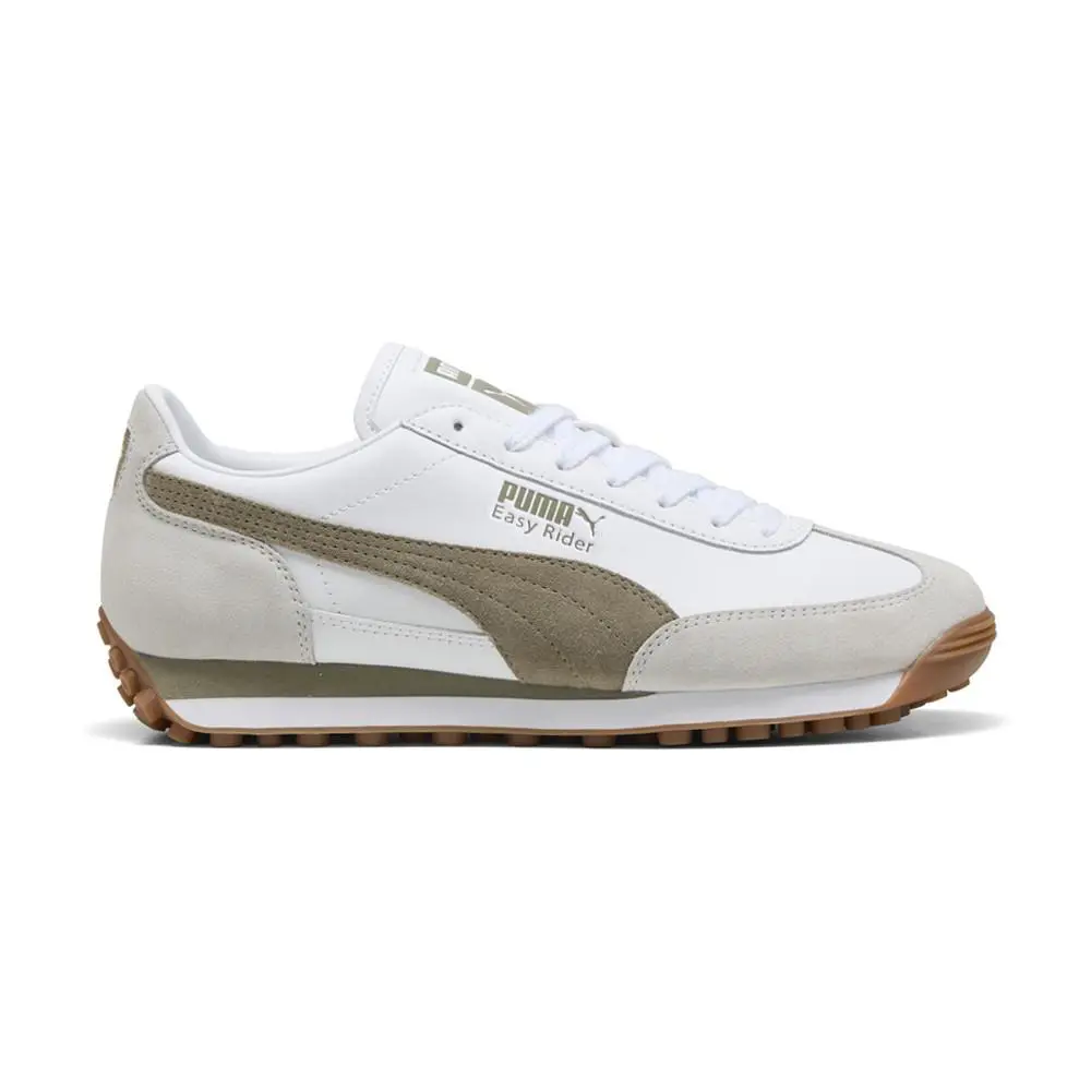 Puma Easy Rider Mix Lace Up Mens White Sneakers Casual Shoes 39902506 - White