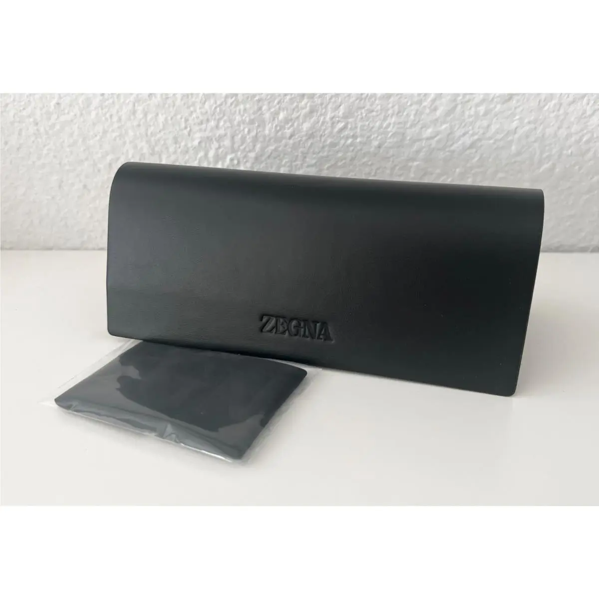 Ermenegildo Zegna Eyeglasses Sunglasses Black Leather Case