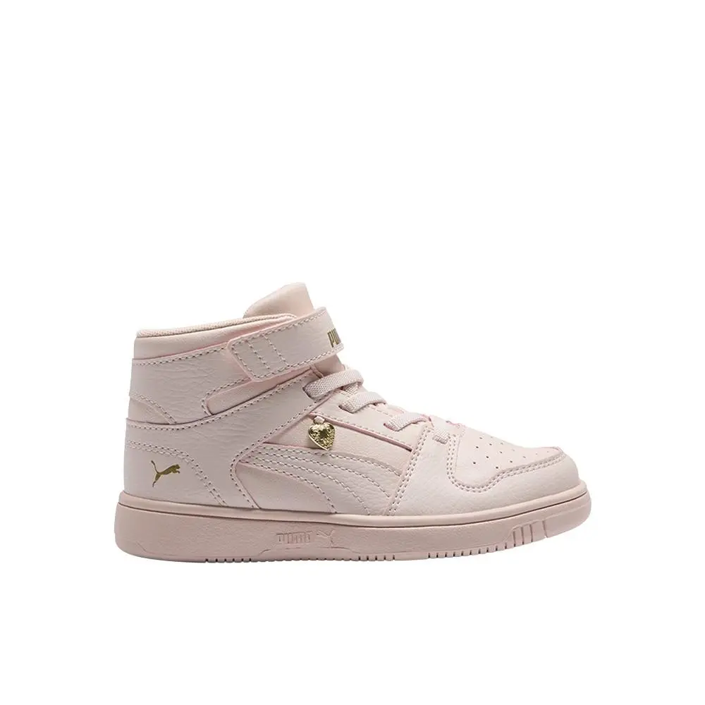 Puma Rebound Layup Rcl Valentine High Top Toddler Girls Pink Sneakers Casual Sh