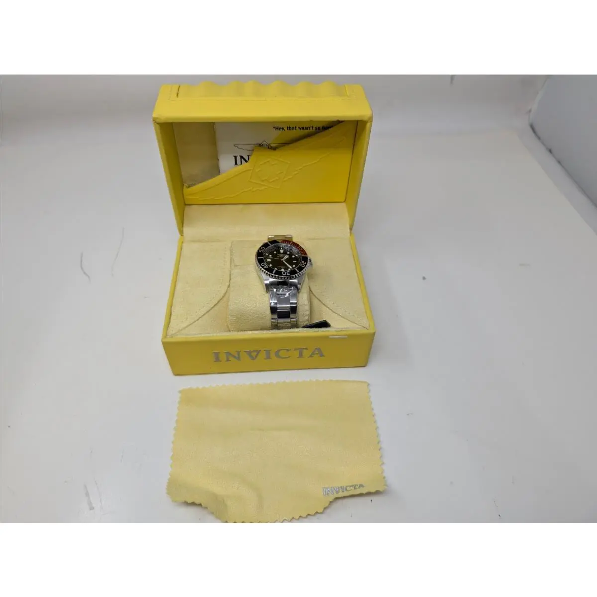 Invicta Pro Diver 100M Black Dial Stainless Steel Watch w/ Box M4