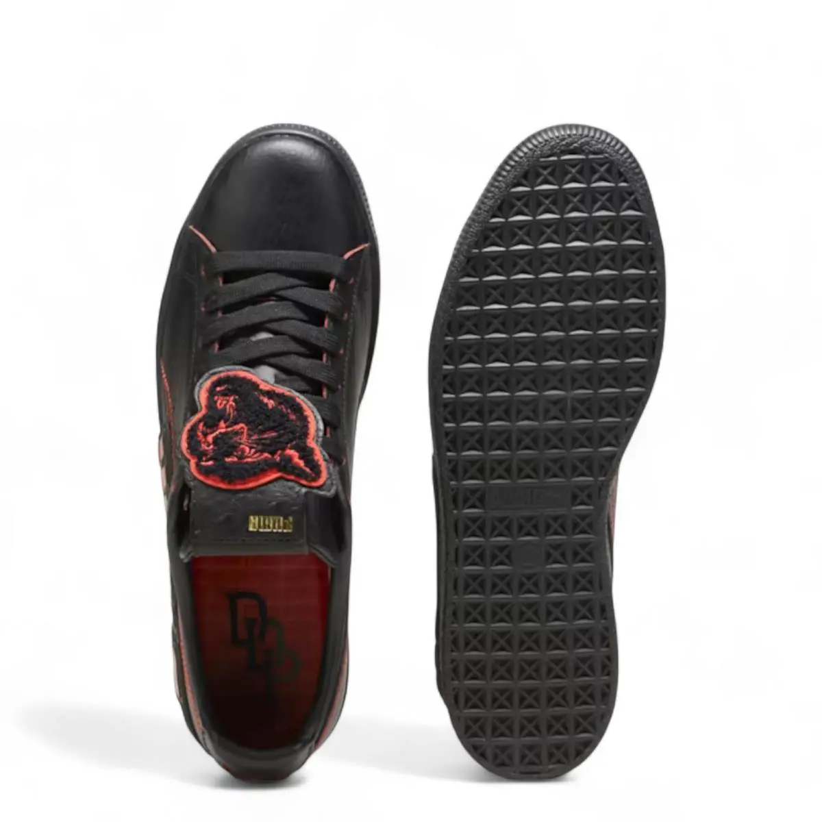 Puma shoes - Puma Clyde Dapper Dan - Clyde Dapper Dan - 394491 01 - Black/Burnt Red 4