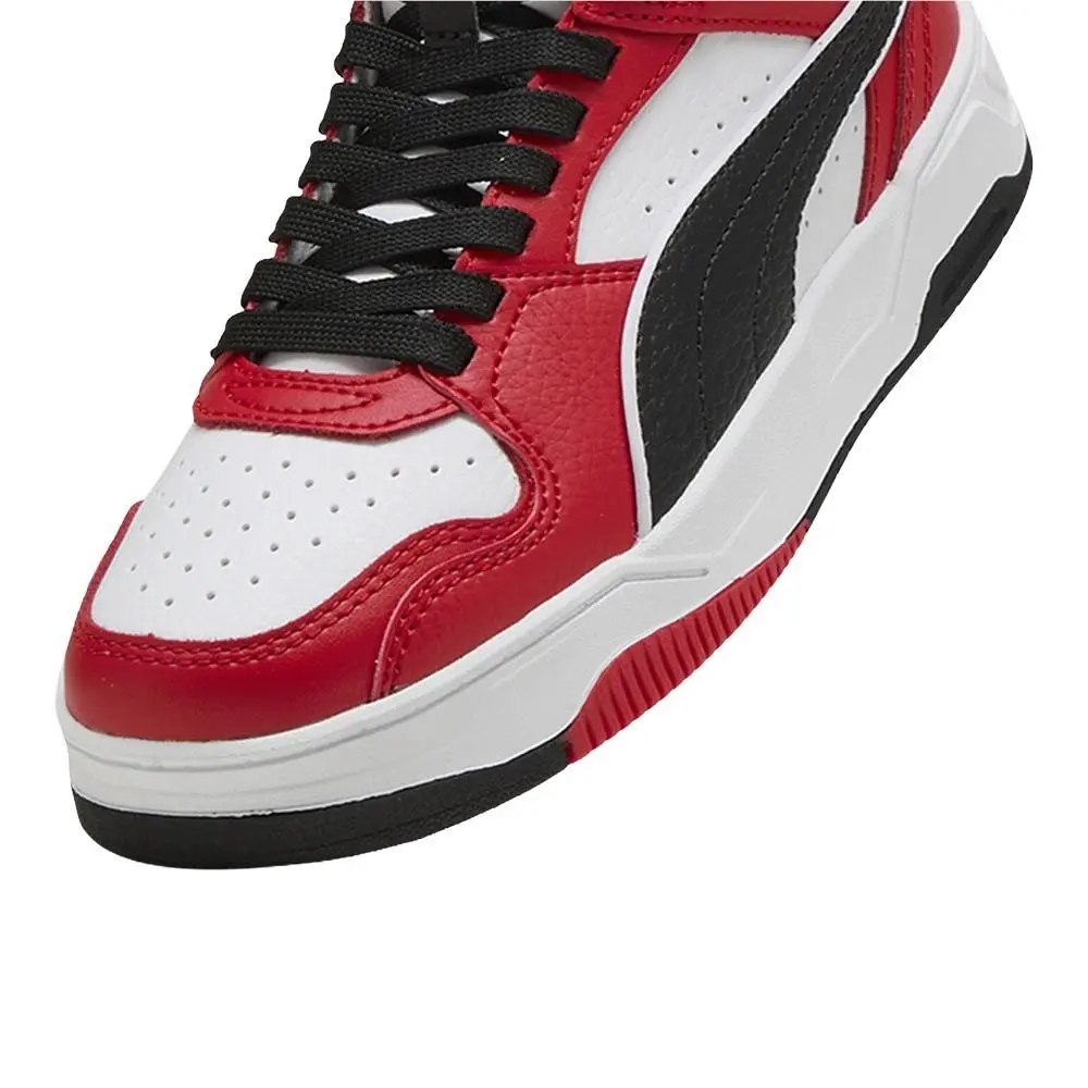 Puma shoes - PUMA Rebound Break Mid Lace Up  Youth - 40410503 - Red 4