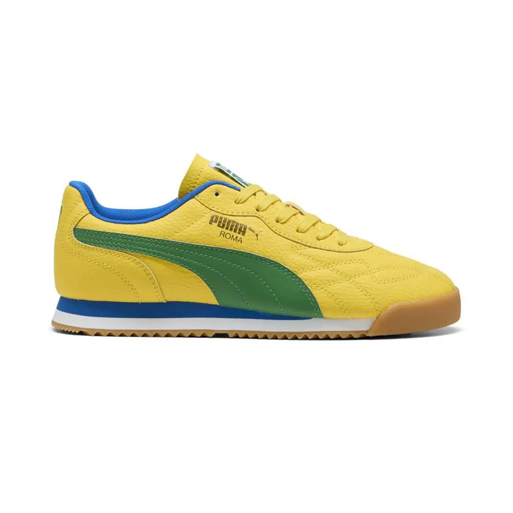 Puma Roma Anniversario Lace Up Mens Yellow Sneakers Casual Shoes 39772004 - Yellow