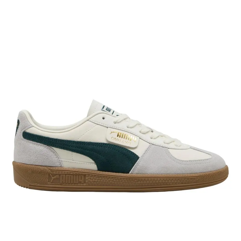 Puma Palermo Leather Lace Up Mens White Sneakers Casual Shoes 39646422