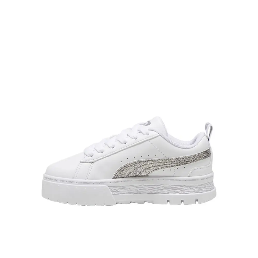 Puma shoes - PUMA Mayze Glitter Lace Up  Toddler - 39970101 - White 9