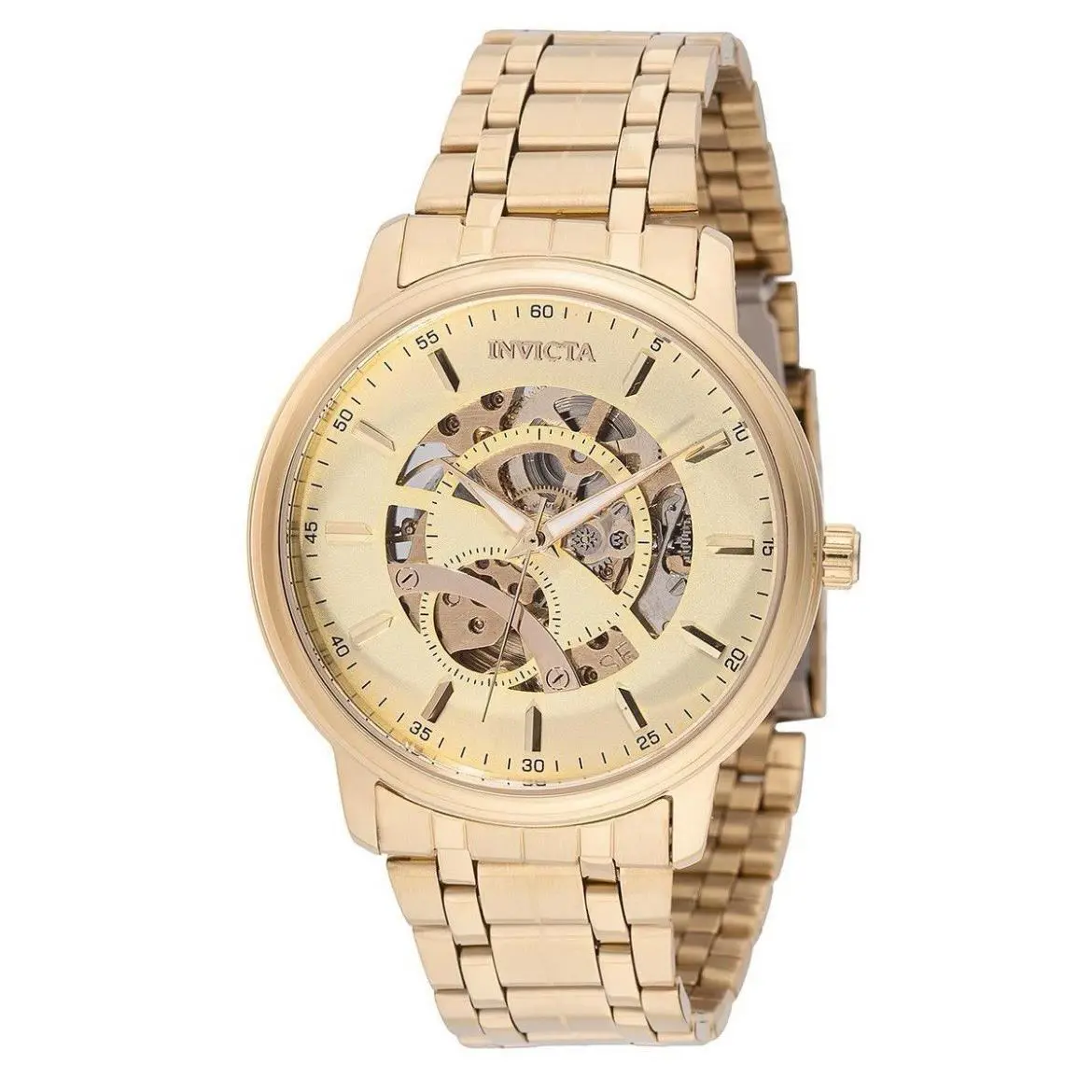 Invicta Objet D Art Automatic Men`s Watch w/ Skeleton Dial - 42.5mm Gold 69119
