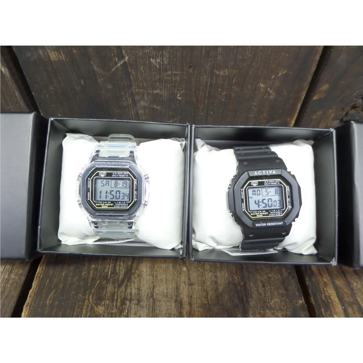 2 Activa Retro X Invicta Men`s Women`s Digital Watch Transparent 44.5mm