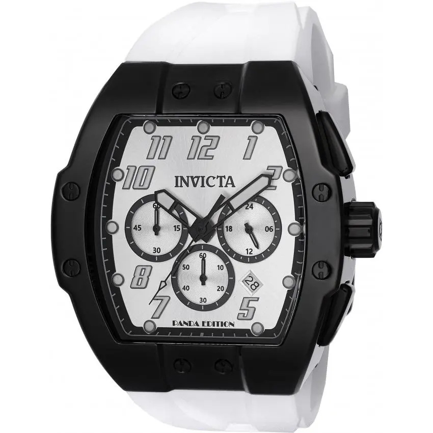 Invicta Racing Panda Chronograph Gmt Quartz White Dial Men`s Watch 48941
