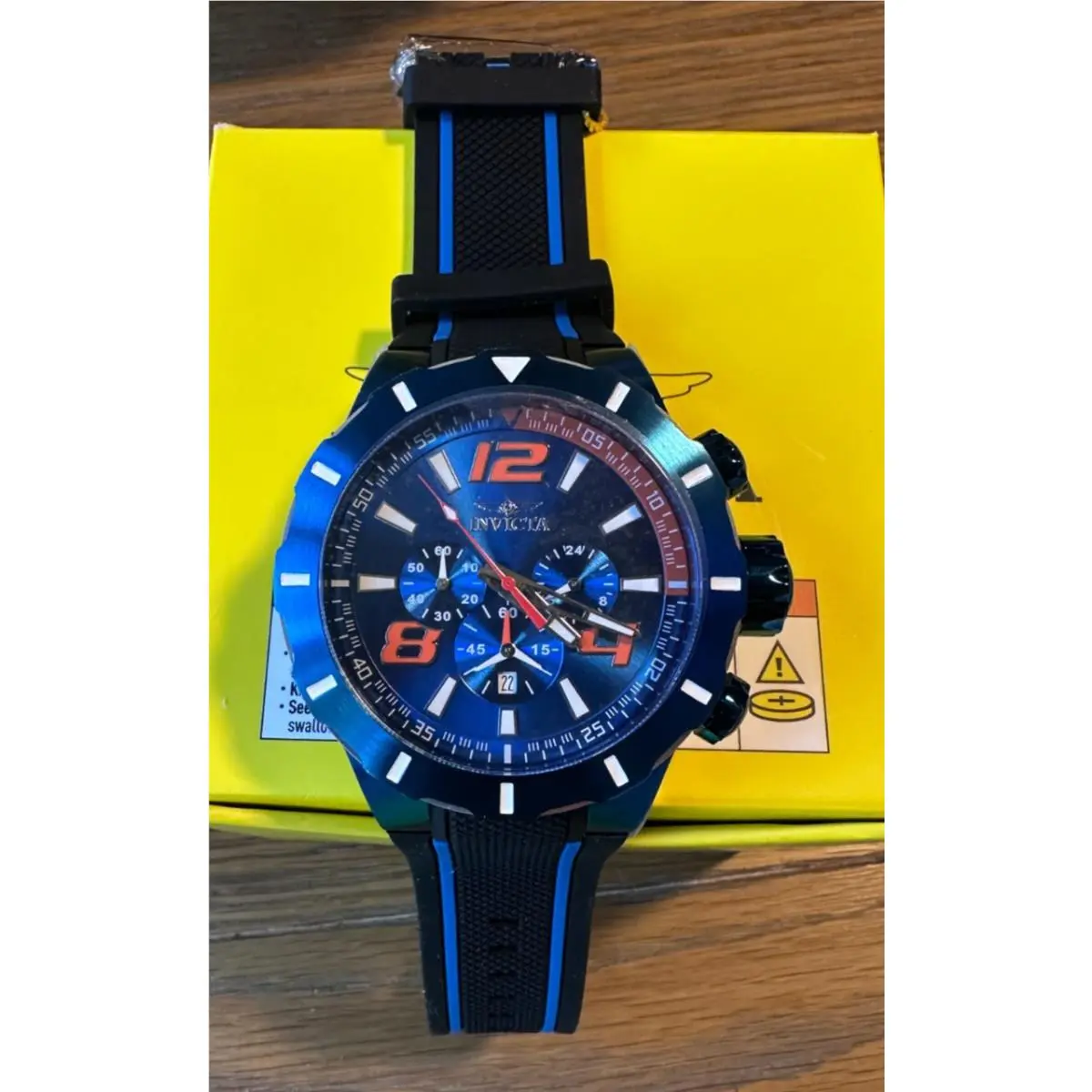 Invicta -S1 Rally Men`s Watch - 53mm Blue Red Black 35738 - Nightglow