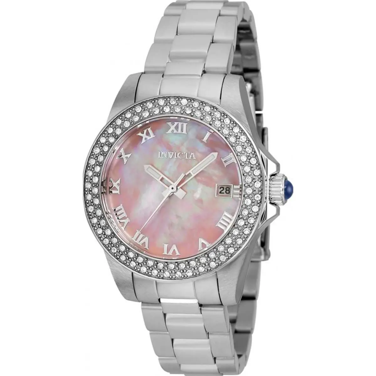 Invicta Women`s 36070 Angel Quartz 3 Hand Pink Dial Watch