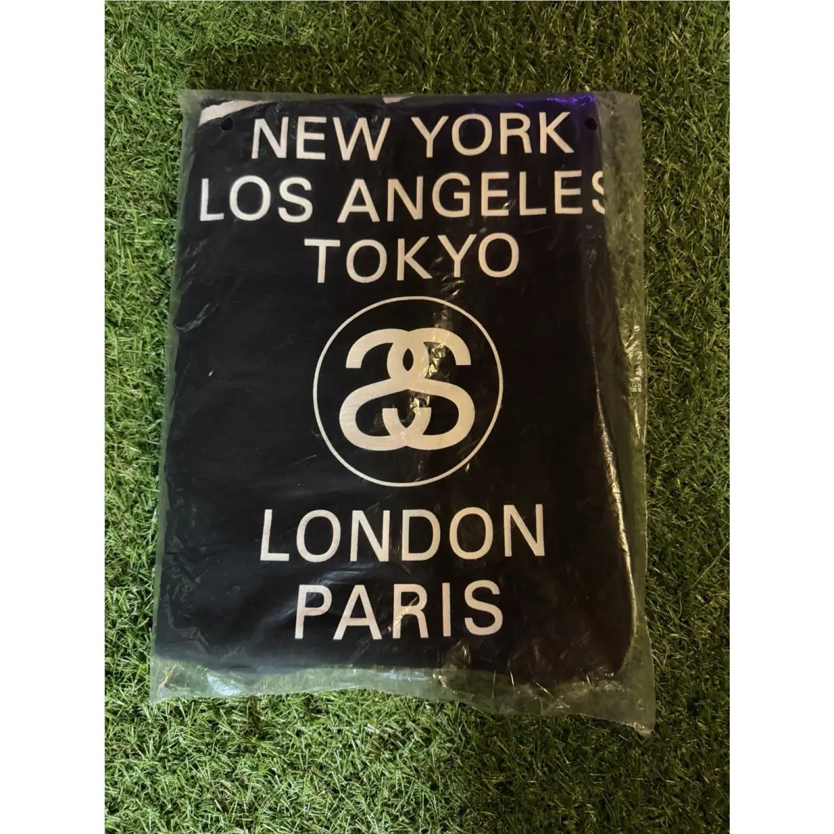 Stussy Shirt World Tour Tee T Shirt XL Black Double Sided Streetwear