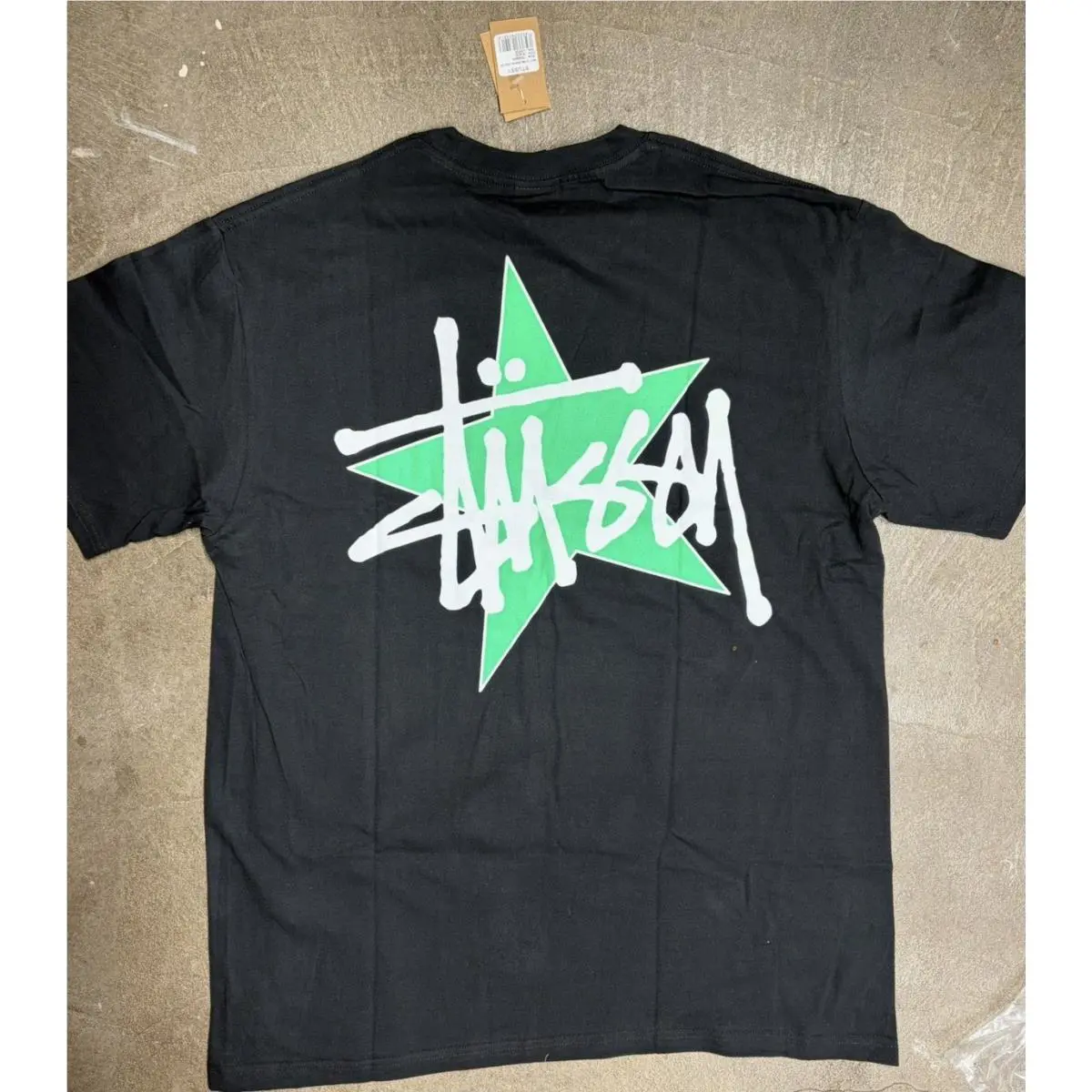 Stussy Shirt Star Tee Tshirt Black Size Medium Double Sided Streetwear