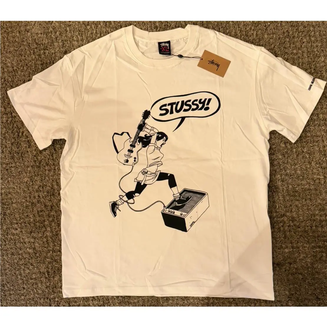Stussy X Xaime Hernandez T-shirt White Mens XL Punk Graphic