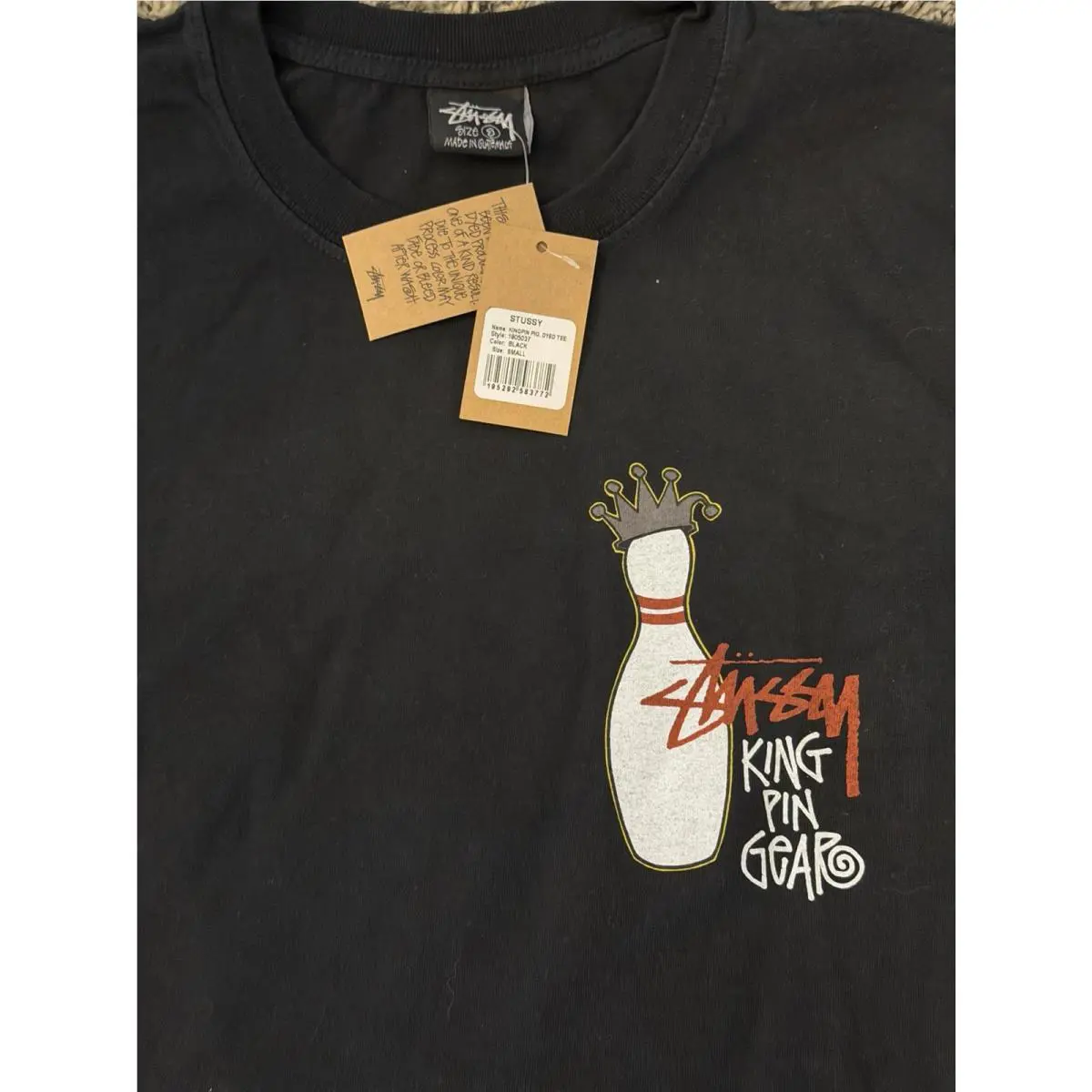 Stussy Shirt Tee Tshirt Black Size Small Double Sided Streetwear