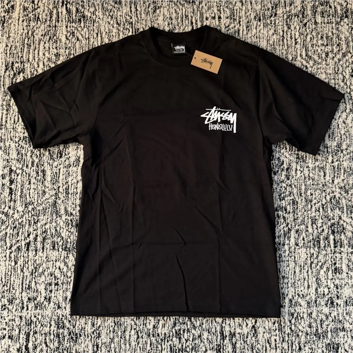 Stussy Black Honolulu Chapter Tee Adult Size Small T Shirt