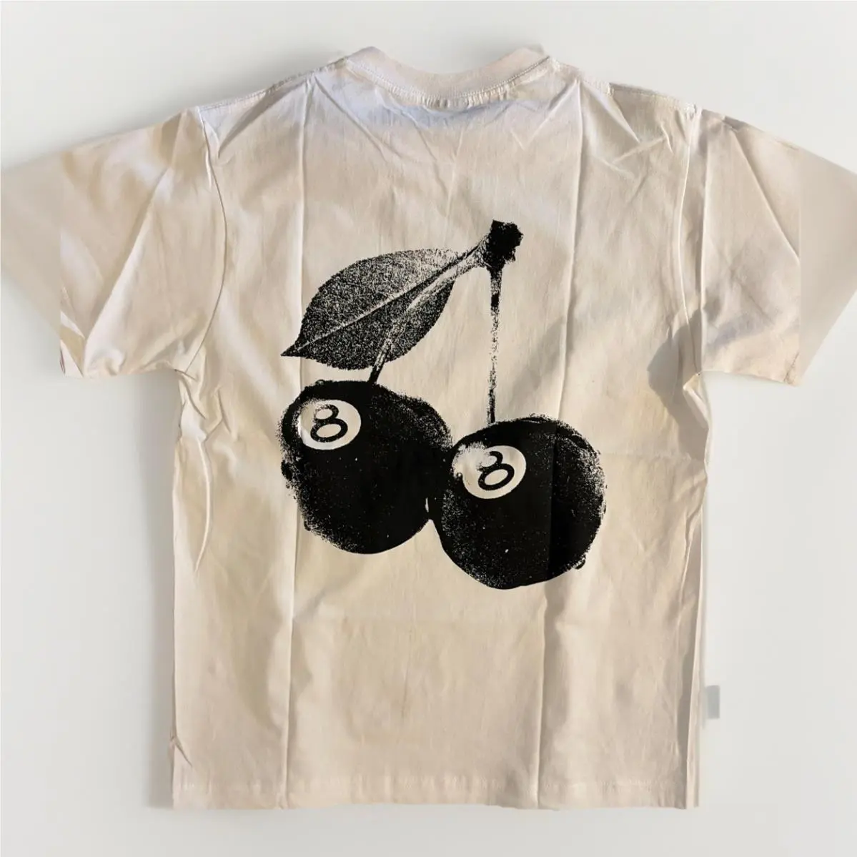 Stussy Shirt 8 Ball Cherries Logo Tee T-shirt White Mens Small Double Sided