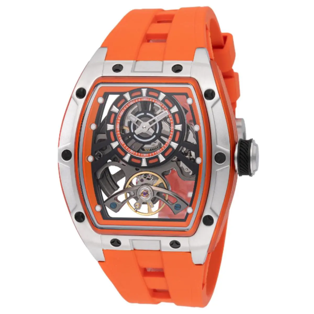 Invicta S1 Rally Torque Automatic Watch w/ Skeleton Dial - 44mm Orange 49034