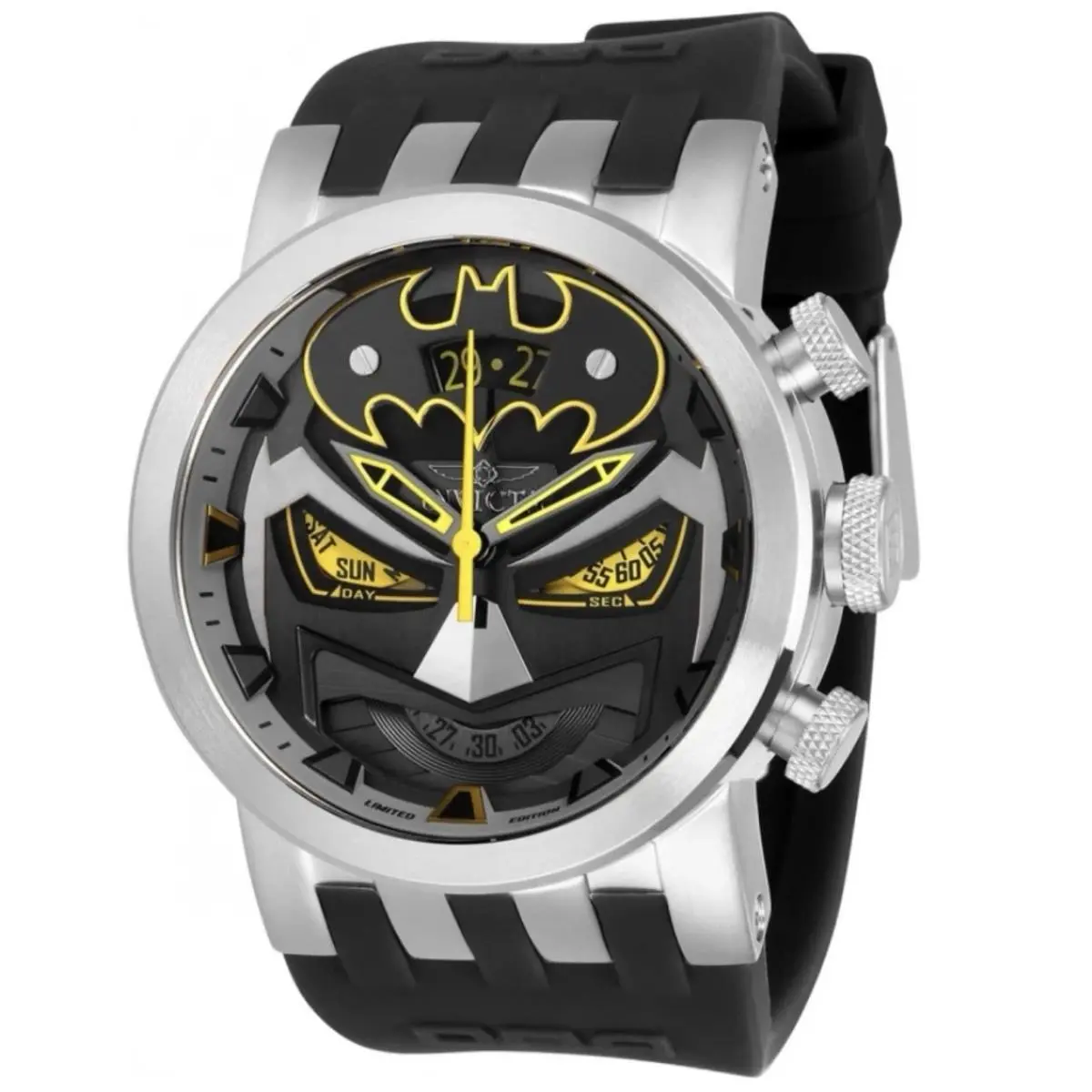 Invicta DC Comics Batman Mens 46mm Limited Edition Swiss Chronograph Watch 34611