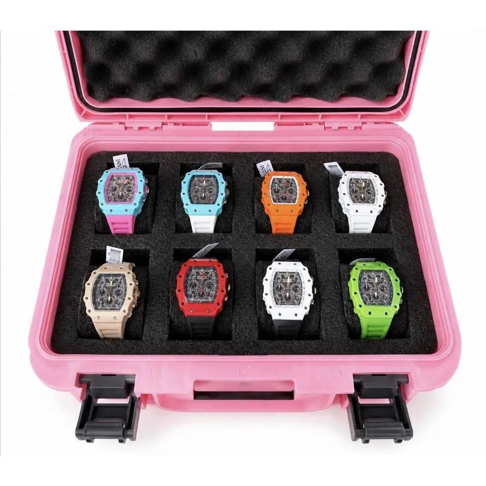 Invicta Racing Miami 8 Watch Bundle - Pink Case Signed by F2 Drivers 43mm LE 220
