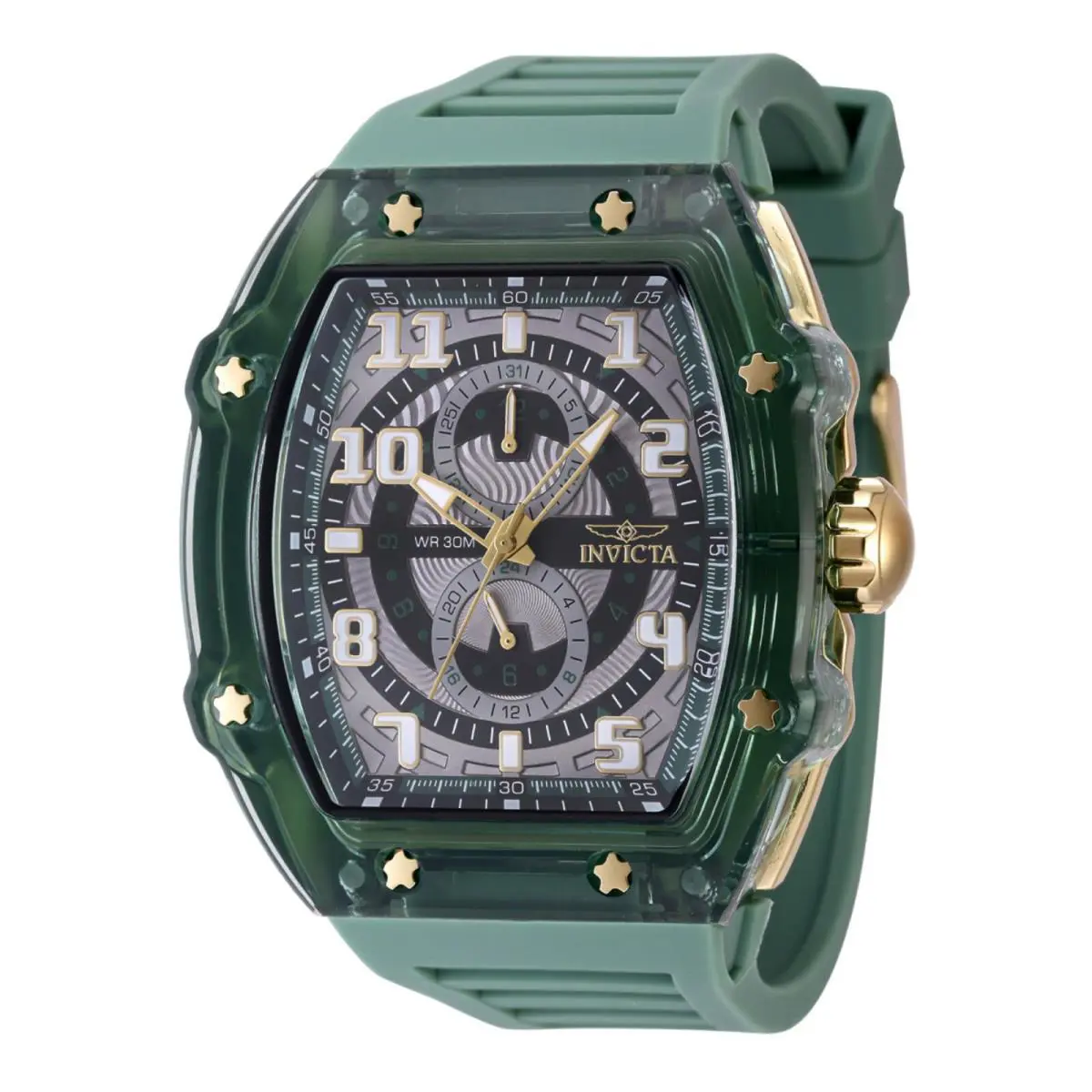 Invicta Racing Cyclone Men`s Watch - 48.5mm Green 48710
