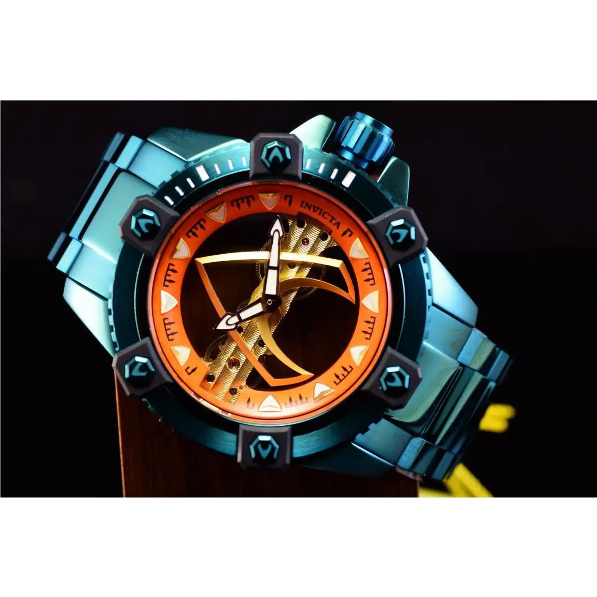 Invicta Men`s DC Comics Aquaman Lim Ed 48mm SS Green Tone Automatic Watch