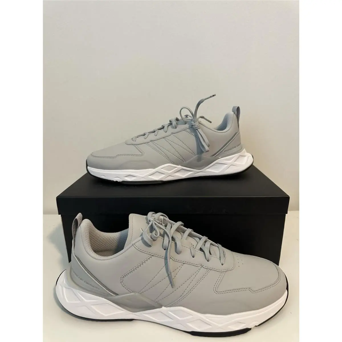Size 12 Puma Porsche Pwrplate N Lace Up Mens Grey Casual Shoes 307758 01