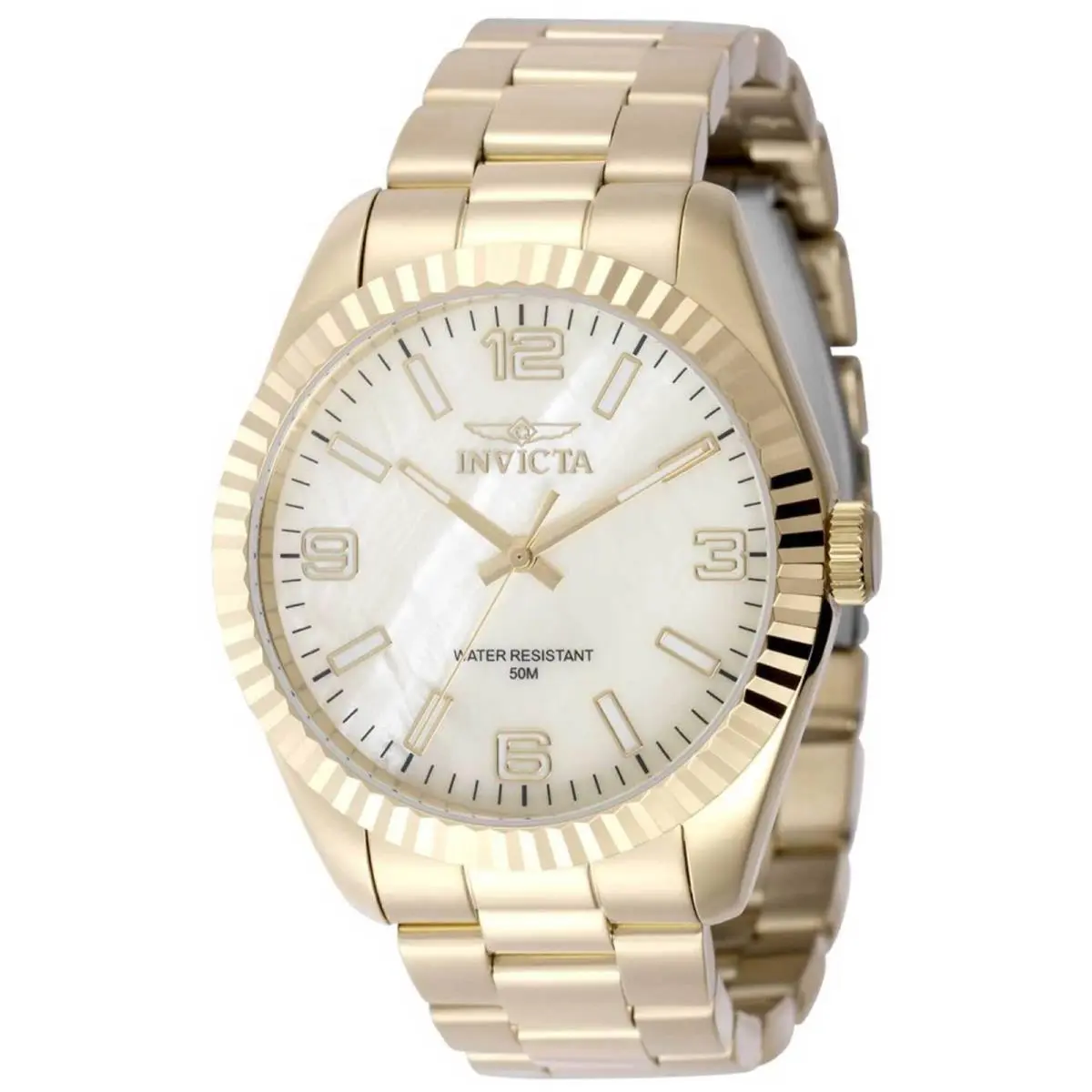 Invicta Men`s Watch Specialty Mother of Pearl Dial Yellow Gold Bracelet 50127