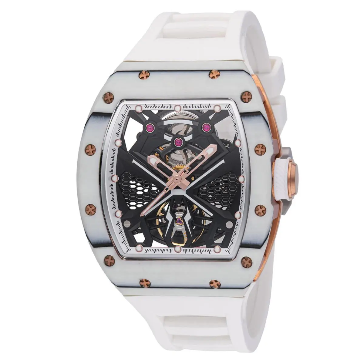 Invicta S1 Rally Automatic Men`s Watch w/ Skeleton Dial - 41mm White 49015