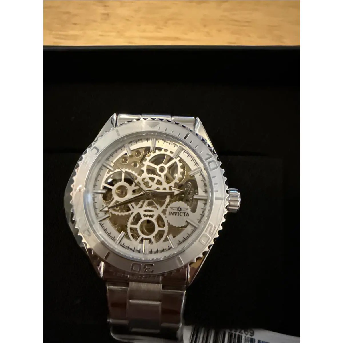Invicta Objet D Art Automatic Men`s Watch Skeleton Dial 43mm Steel 69758
