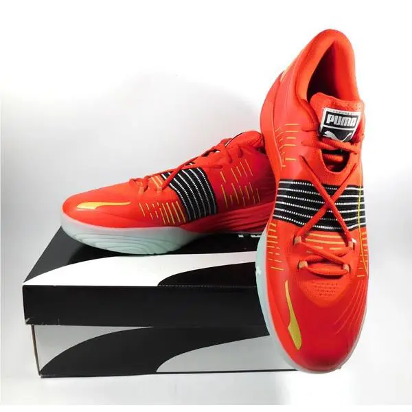 Jan. 20 2022 Puma Fusion Nitro Marvin Bagley Basketball Shoes Size 17 Red/gold