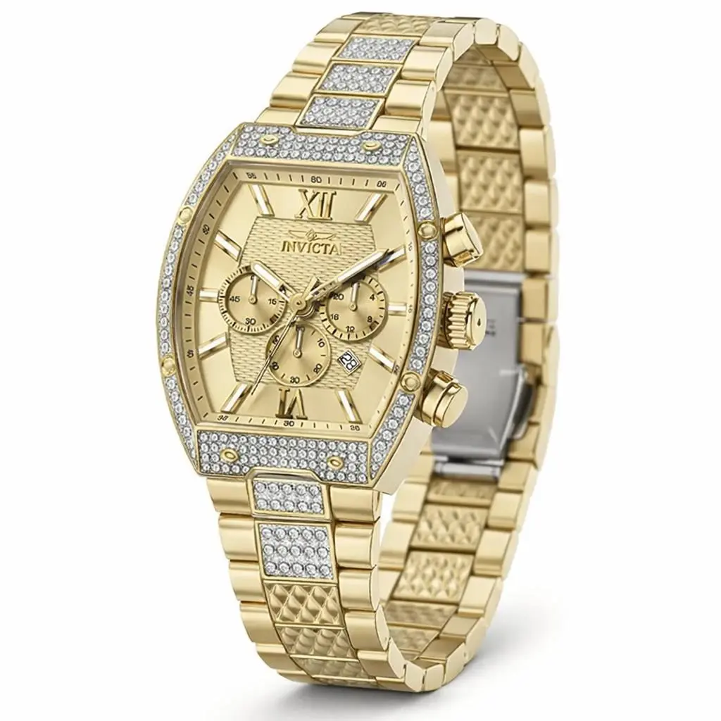 Invicta Celestial Primus Men`s Quartz 42.5mm Austrian Pave Crystal SS 50193