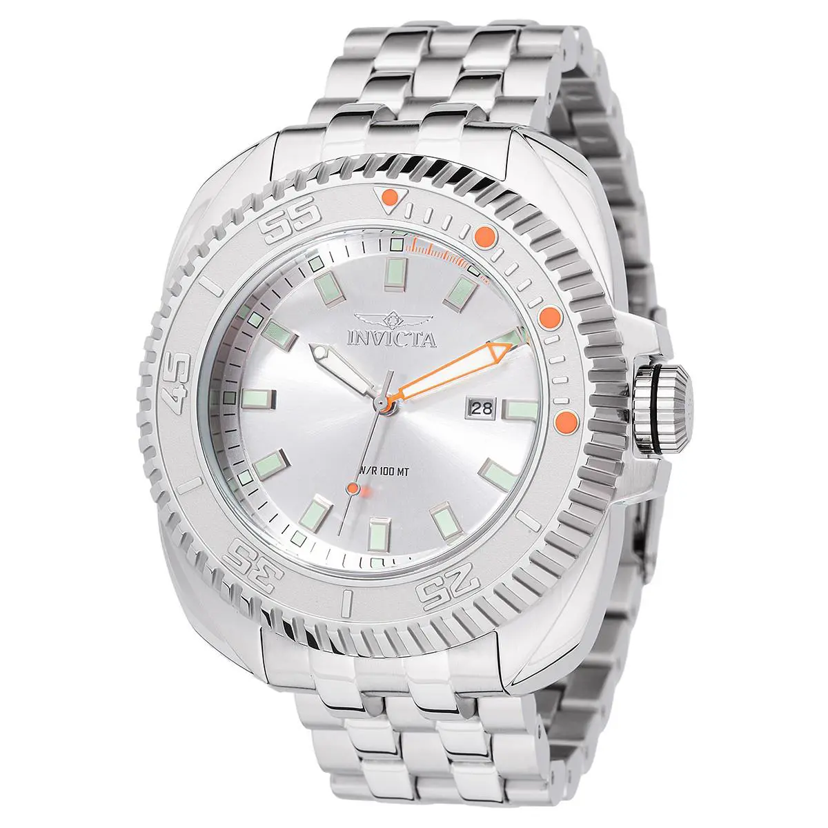 Invicta Coalition Forces Solaris Men`s 50mm Silver Dial Quartz Lume Watch 49777
