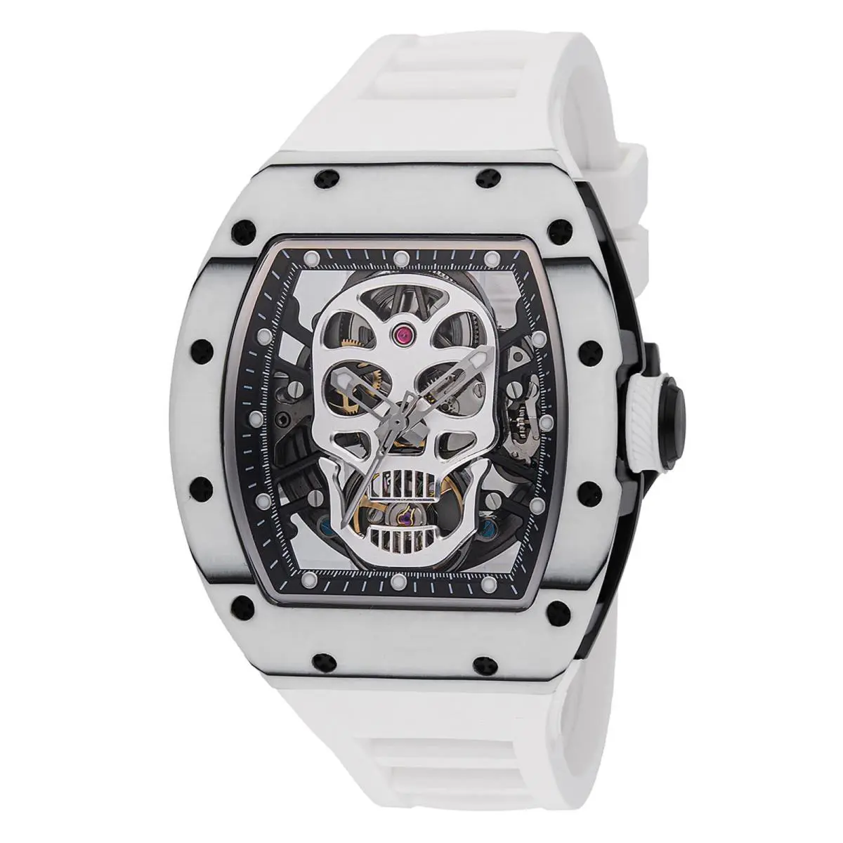 Invicta S1 Rally Automatic Men`s Watch w/ Skeleton Dial - 41mm White 49026
