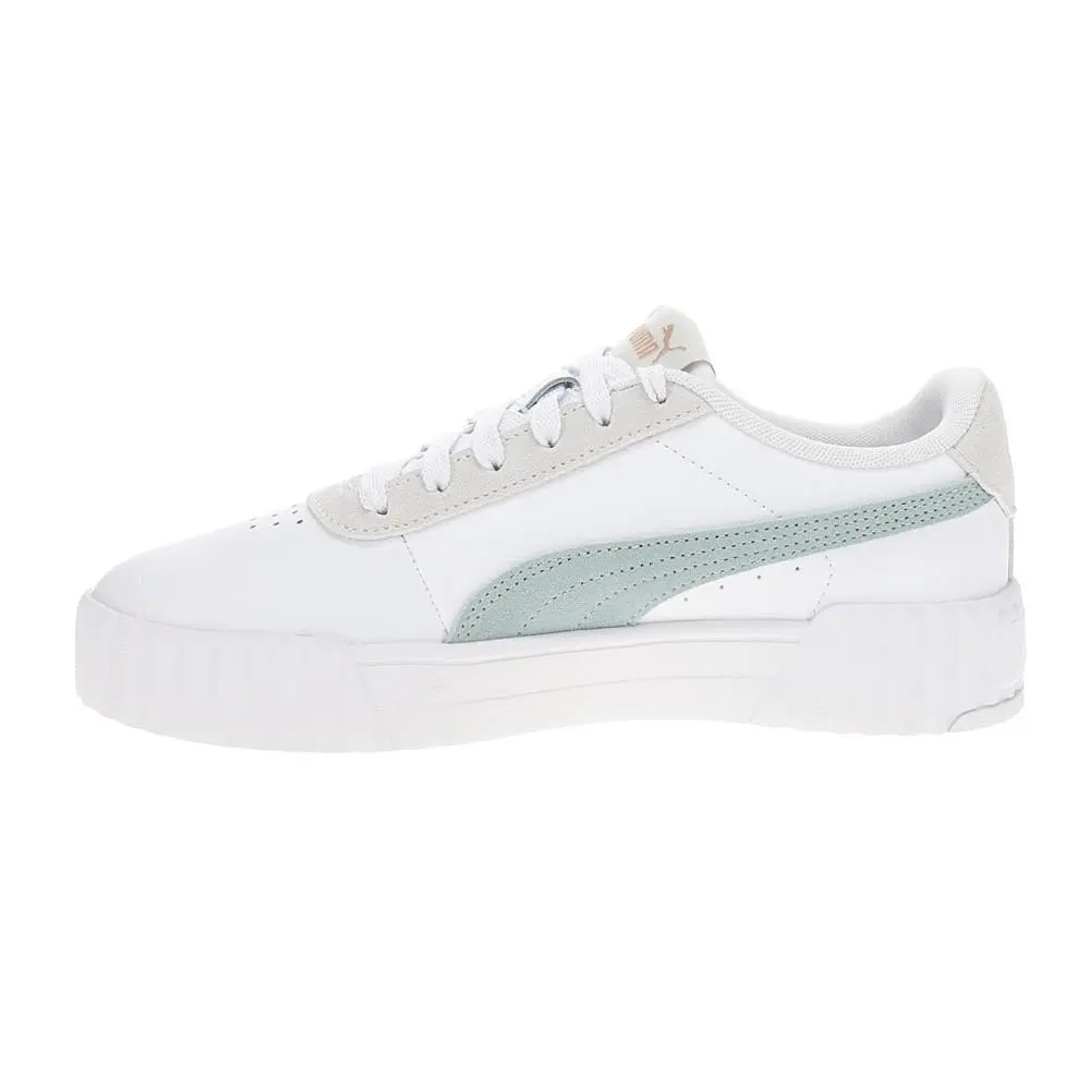 Puma shoes - PUMA Carina 3.0 Luxe Lace Up Sneaker - 40320001 - White (UPC: 197674863335) 1