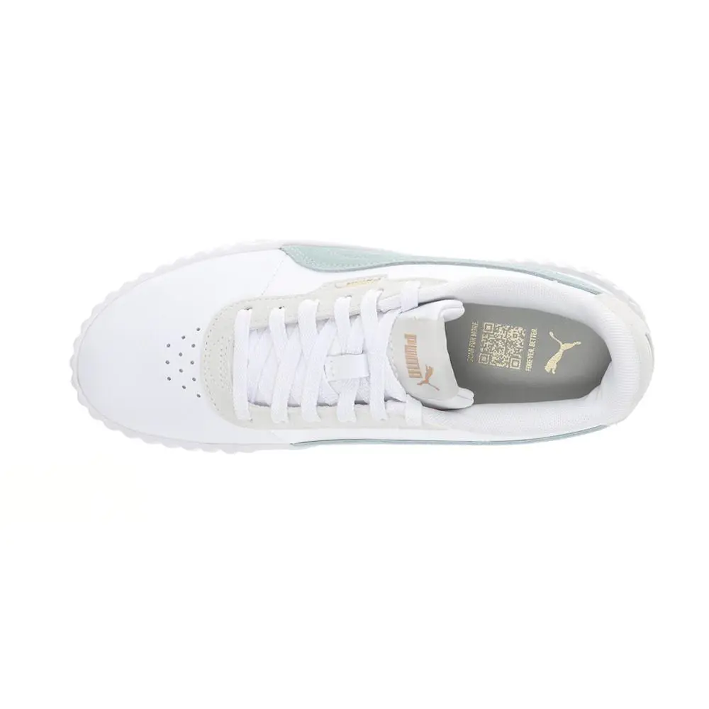 Puma shoes - PUMA Carina 3.0 Luxe Lace Up Sneaker - 40320001 - White (UPC: 197674863335) 2