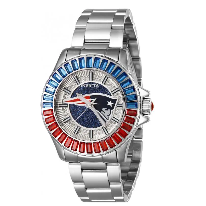 Invicta Nfl England Patriots Lux Women`s 38mm Crystals Quartz Watch 42048