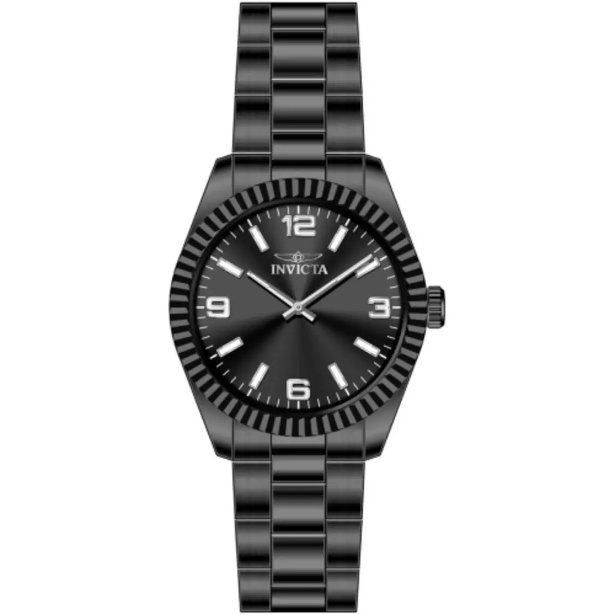 Invicta Men`s Watch Specialty Quartz Black Dial Stainless Steel Bracelet 50573