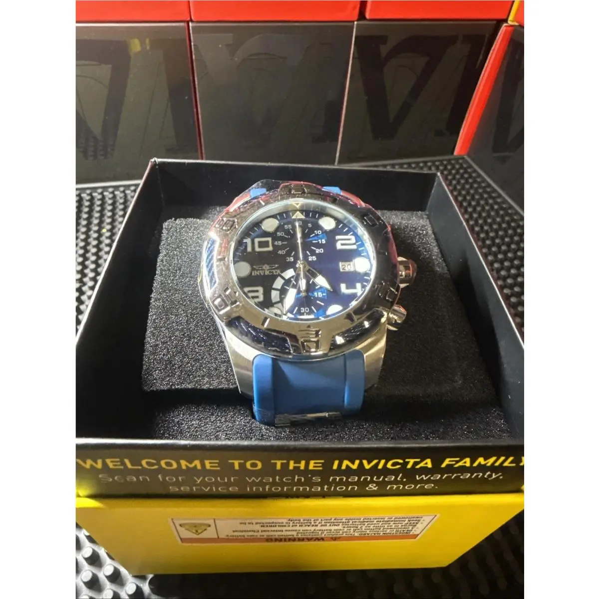 Invicta Bolt 50mm 24216 Blue Silicone W Blue Dial